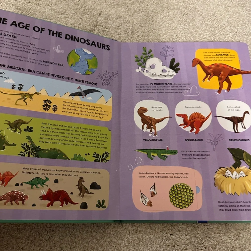 My Journey of Discovery Dinosaurs Book - Green and Orange